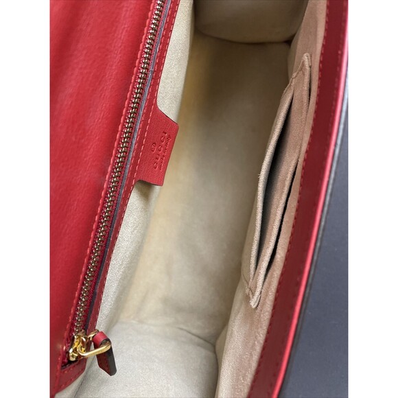 Gucci Red Padlock Shoulder Bag Small - Picture 12 of 16